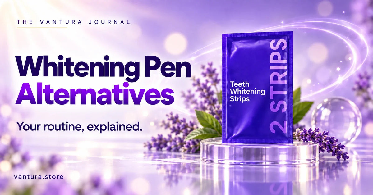 Whitening Pen Alternatives — teeth whitening strips featured in the Vantura Journal.