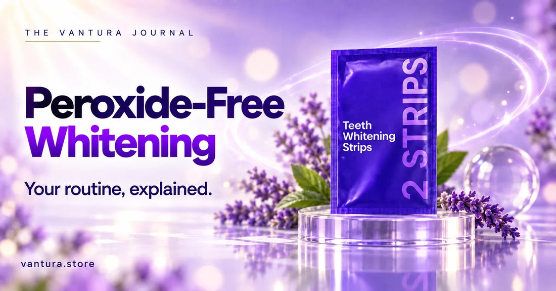 Peroxide-Free Whitening — teeth whitening strips featured in the Vantura Journal.