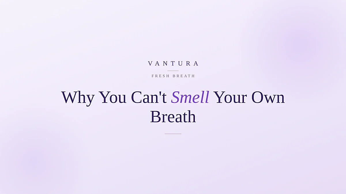 Why you can't smell your own breath and how to actually check - Vantura