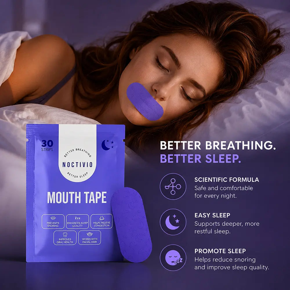 Sleep mouth tape strips for nasal breathing at night