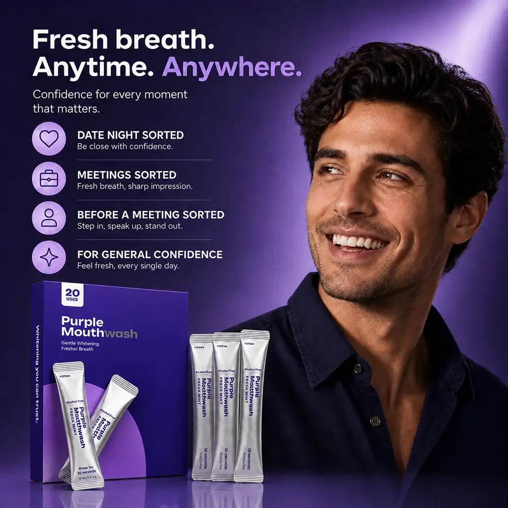 Purple Mouthwash – Brighter-Looking Smile