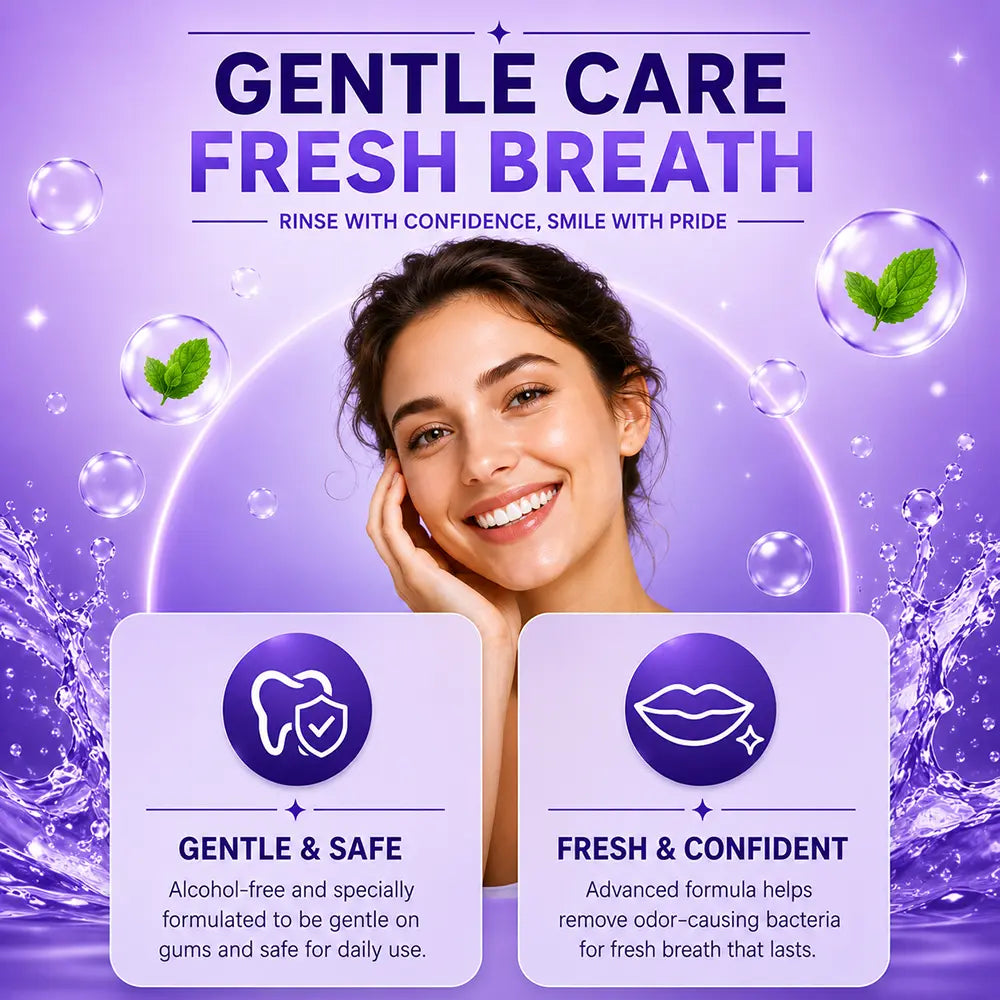Purple Mouthwash for gentle care and fresh breath