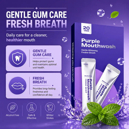 Purple Mouthwash for gentle gum care