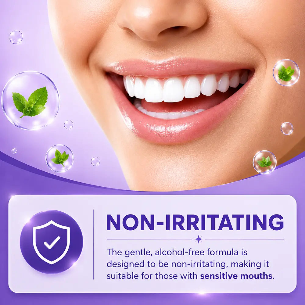 Non-irritating Purple Mouthwash ingredients