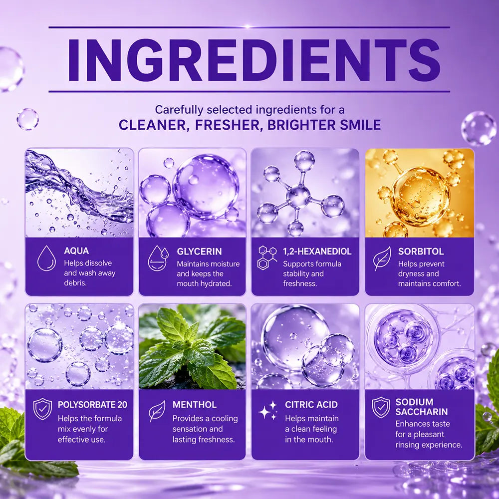 Purple Mouthwash ingredients