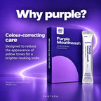 Vantura Purple Mouthwash colour-correcting care for a brighter-looking smile.