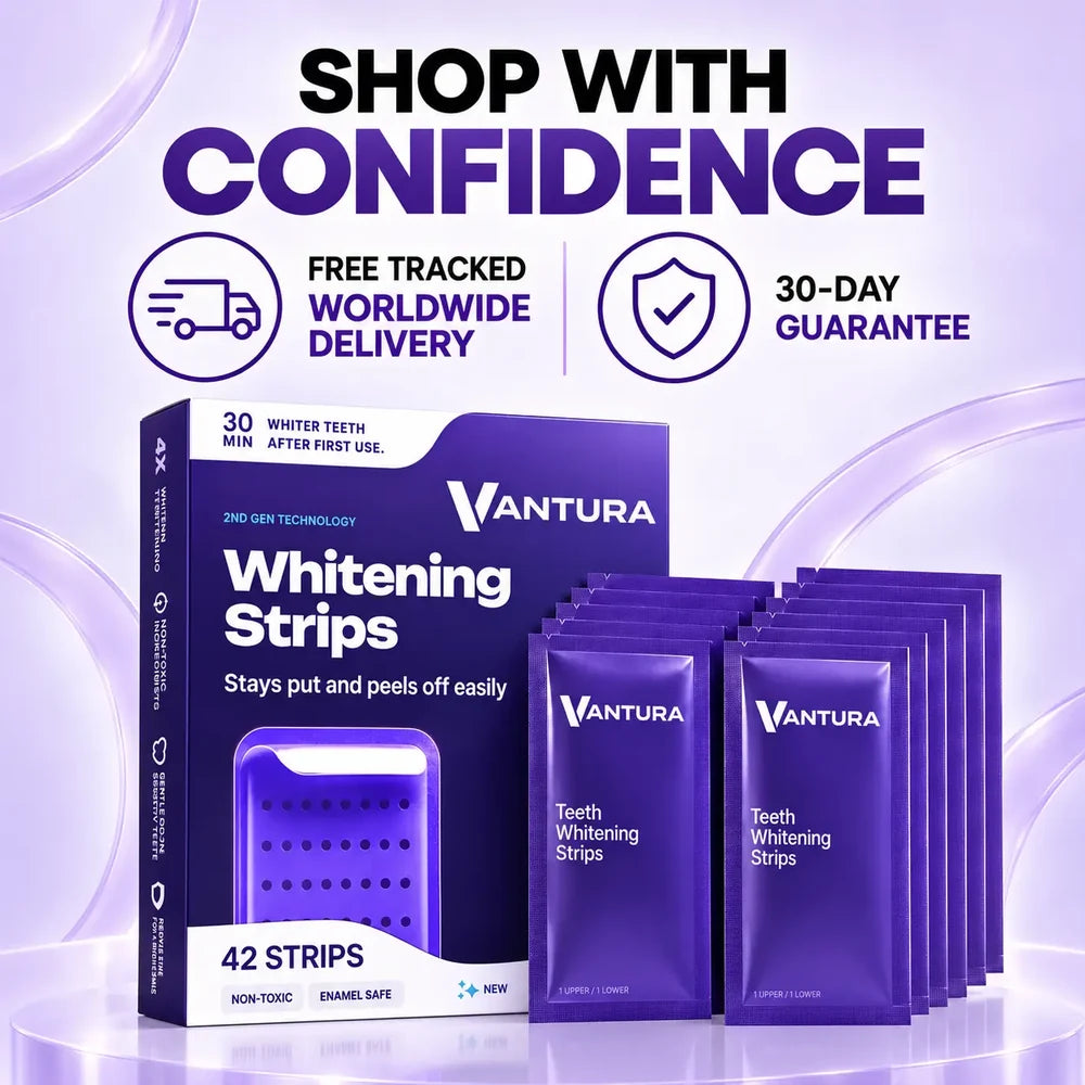 Vantura free tracked worldwide delivery and 30-day guarantee
